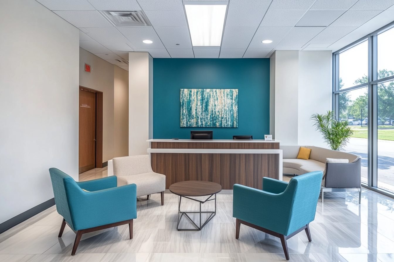 Commercial painting project in Dundee, Florida: Main Street reception