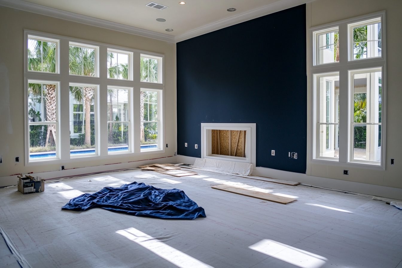Interior painting project in Winter Haven, Florida: Lake Howard bungalow