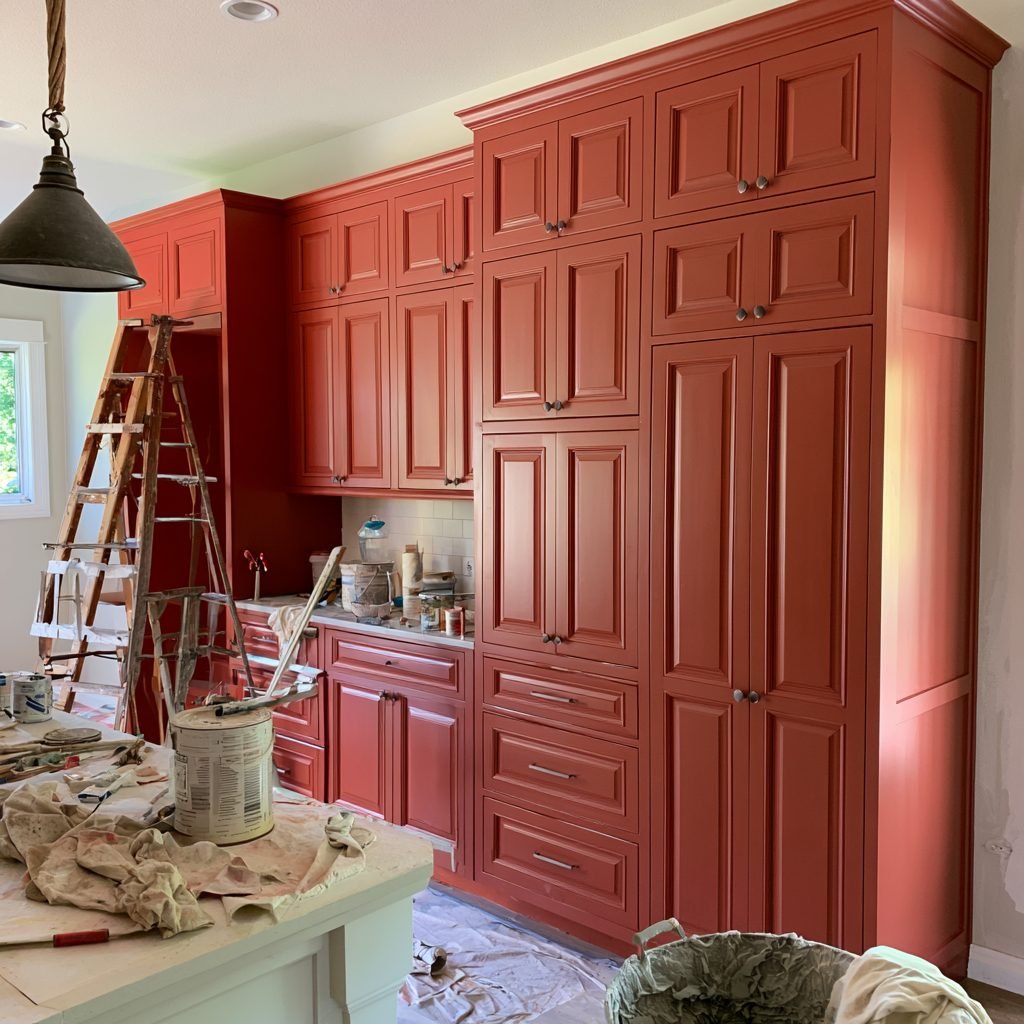 Cabinet refinishing project in Central Florida: Bartow kitchen refinish